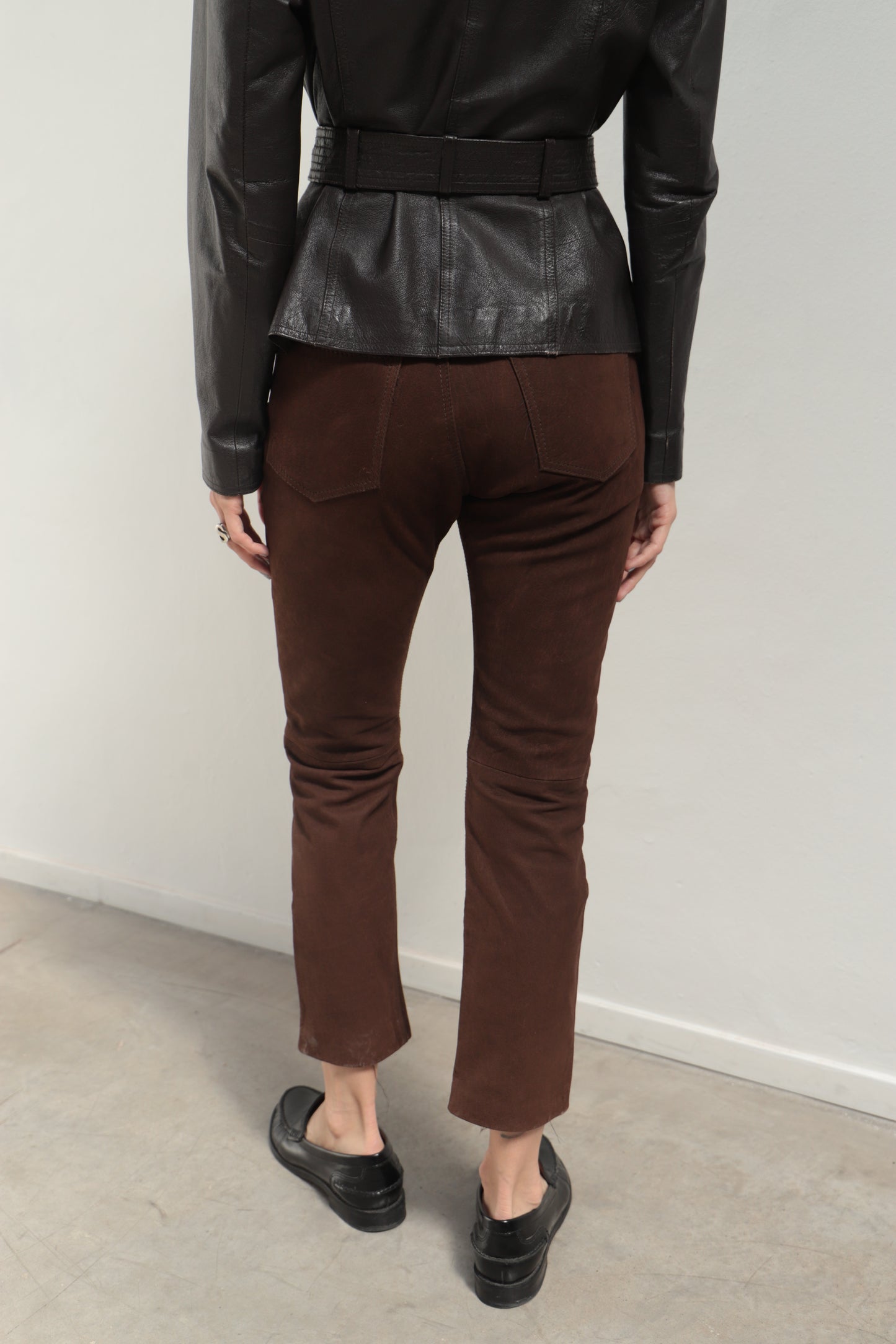 Suede Leather Pants