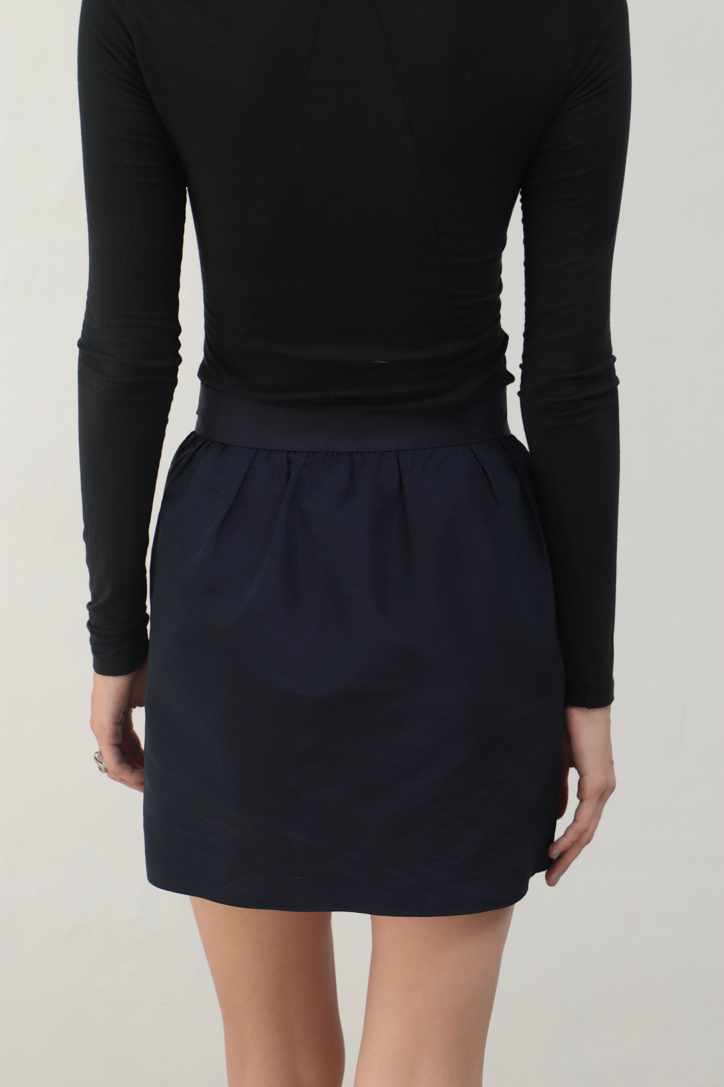 Prada Pleated Navy Skirt