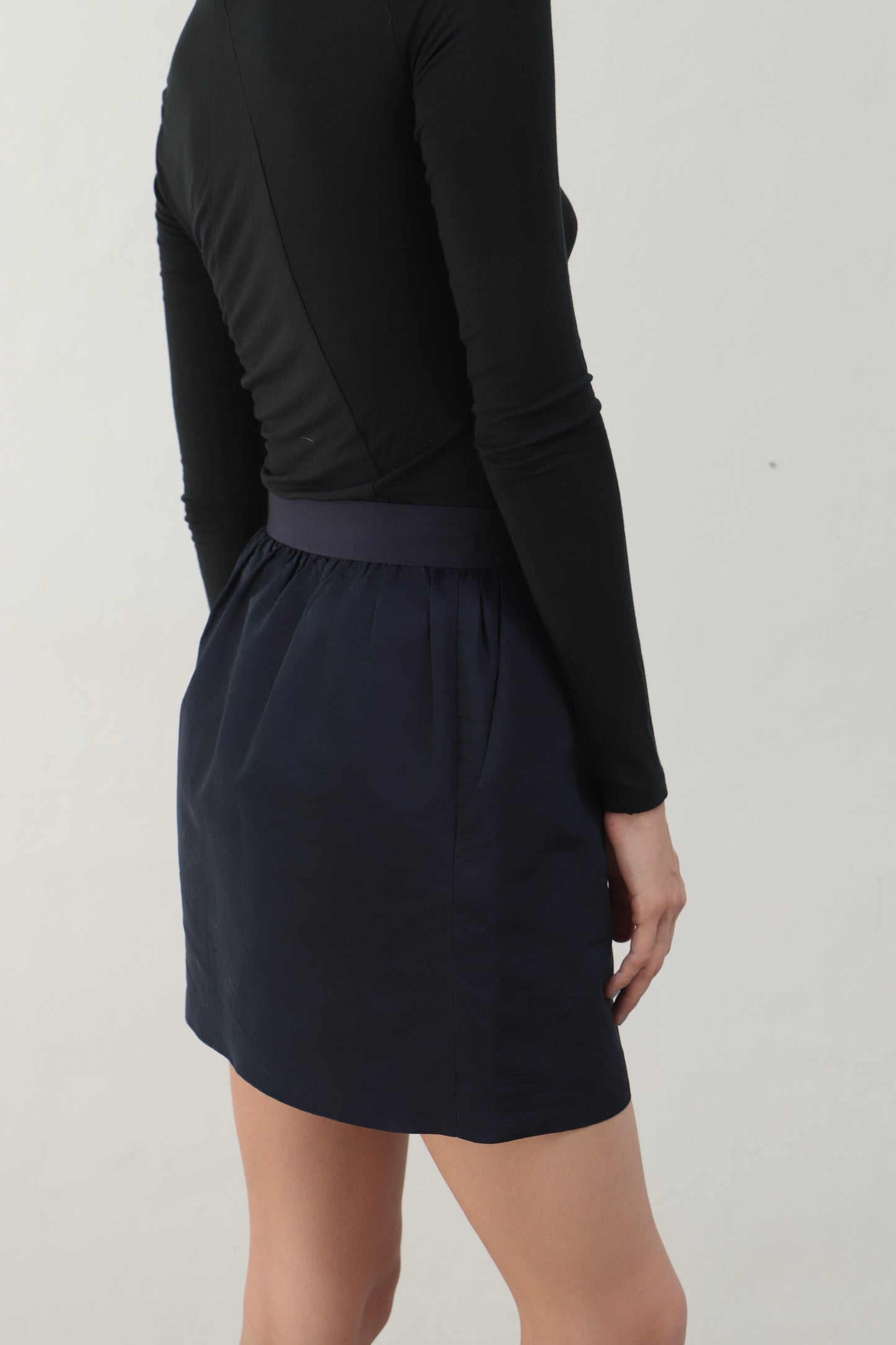 Prada Pleated Navy Skirt