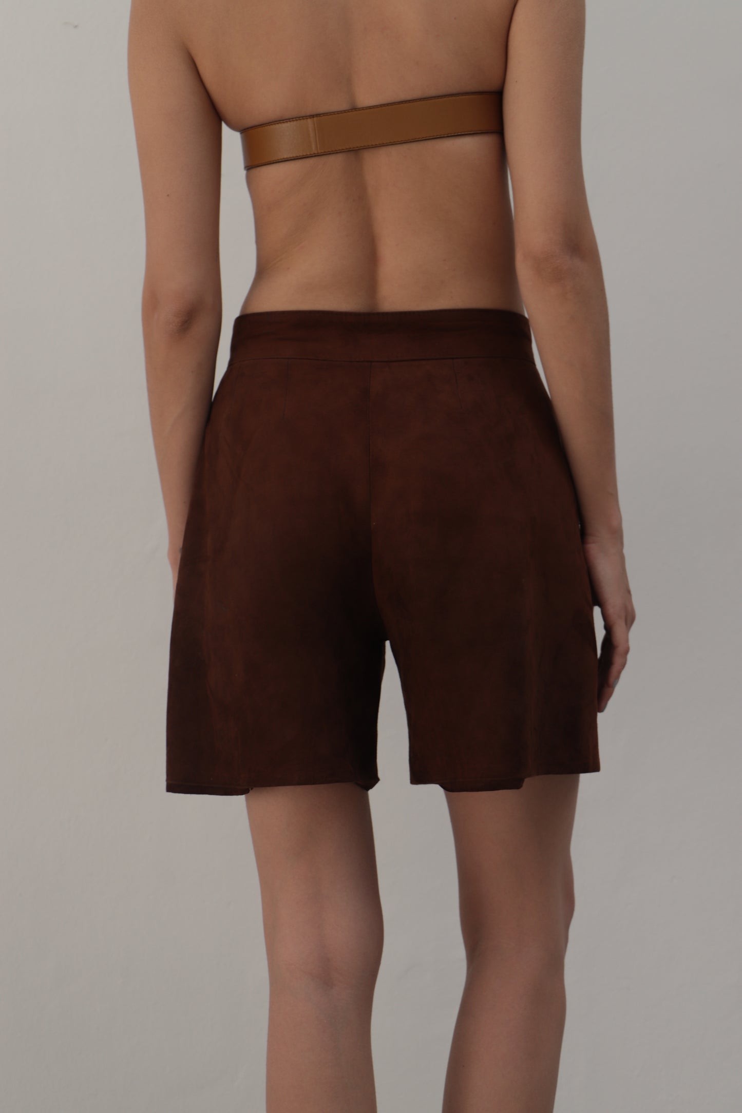 The Mid Suede Leather Shorts